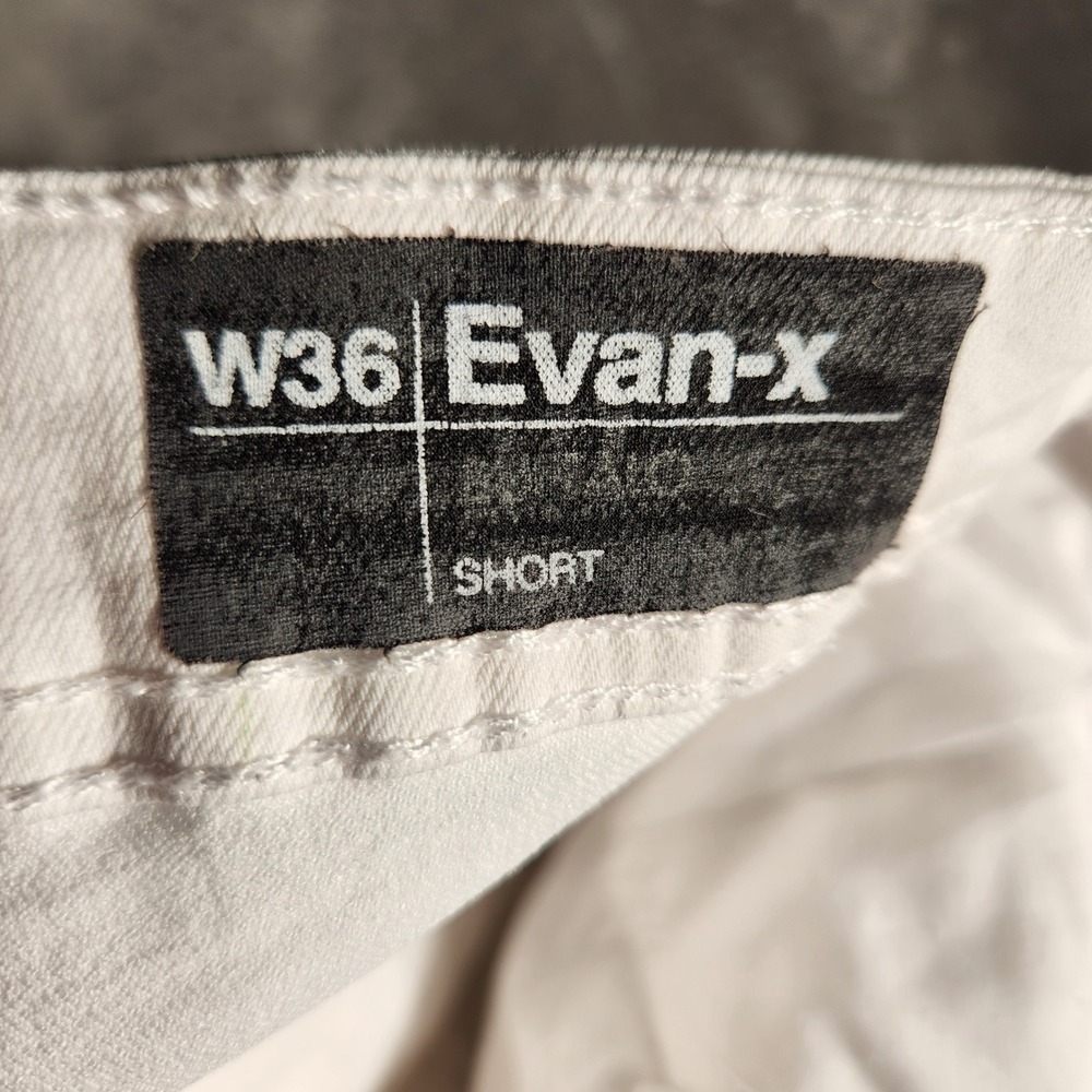 Buffalo David Bitton Evan-X Shorts Mens 36 White Excellent Stretch Denim - Picture 6 of 11